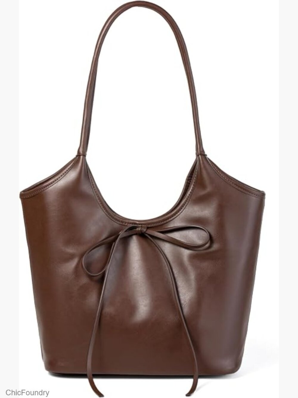 Vintage French Bow Hobo Bag Large Capacity Shoulder Tote Satchel